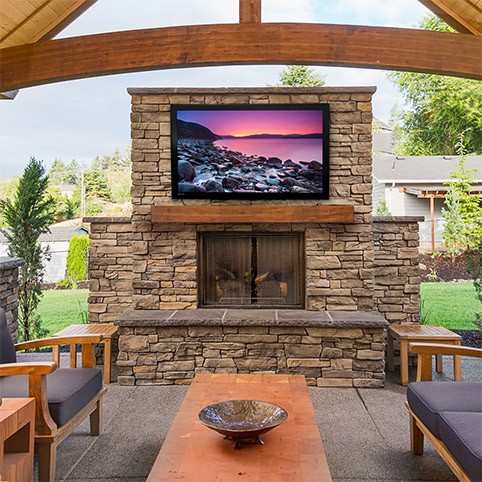 Outdoor TV porch photo